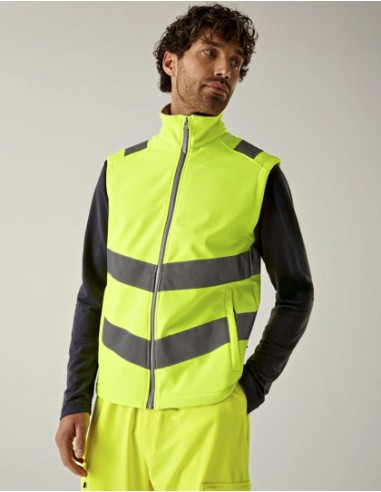 REG-TRB201-Hi-Vis Pro Contract Ablaze Softshell Bodywarmer